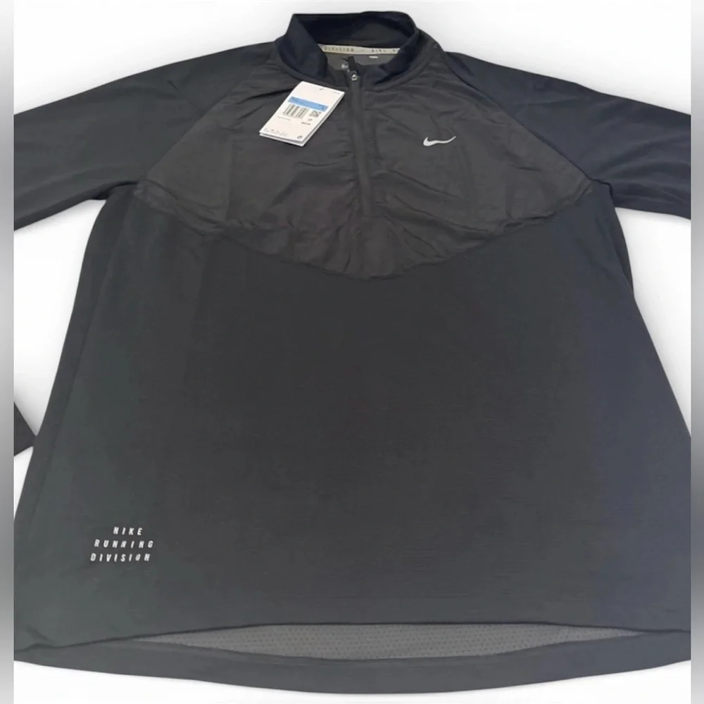 Nike Run Division Men's Dri-FIT 1/2-Zip black Running Top jacket FZ0620-010